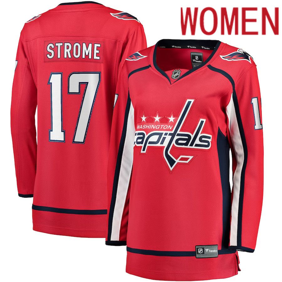 Women Washington Capitals #17 Dylan Strome Fanatics Branded Red Home Breakaway Player NHL Jersey->women nhl jersey->Women Jersey
